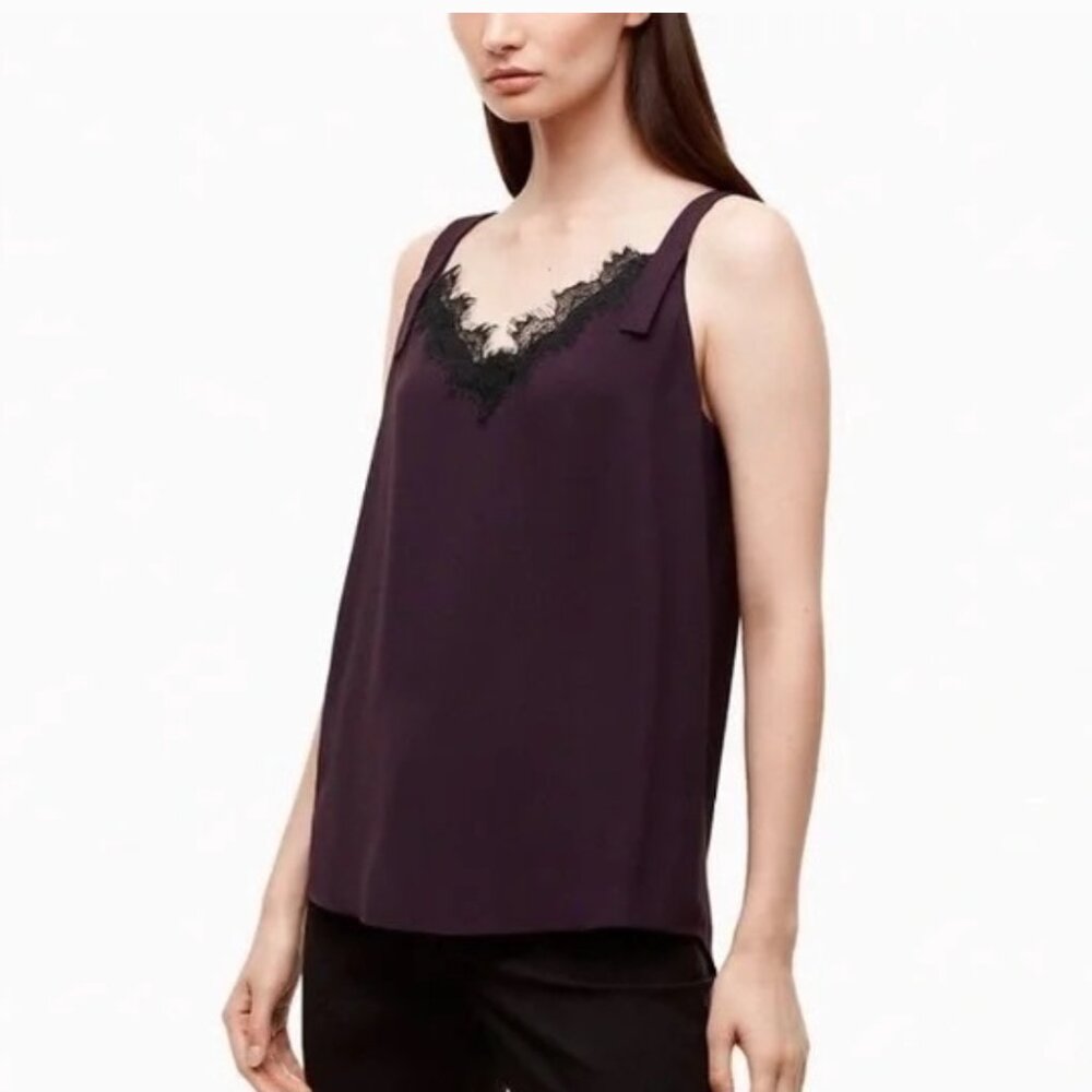 Aritzia Babaton Adalric Lace Trimmed Tank Cami M